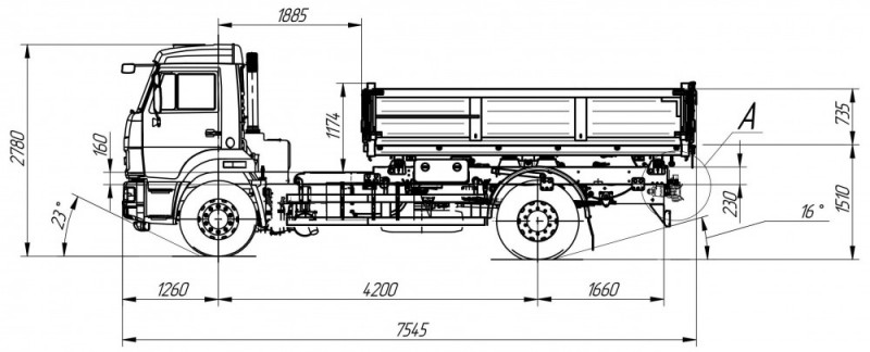 Самосвал AMKAR-658902-10E с КМУ