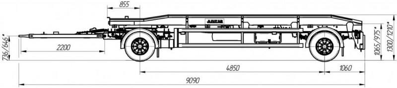 Прицеп-контейнеровоз AMKAR-8465-10
